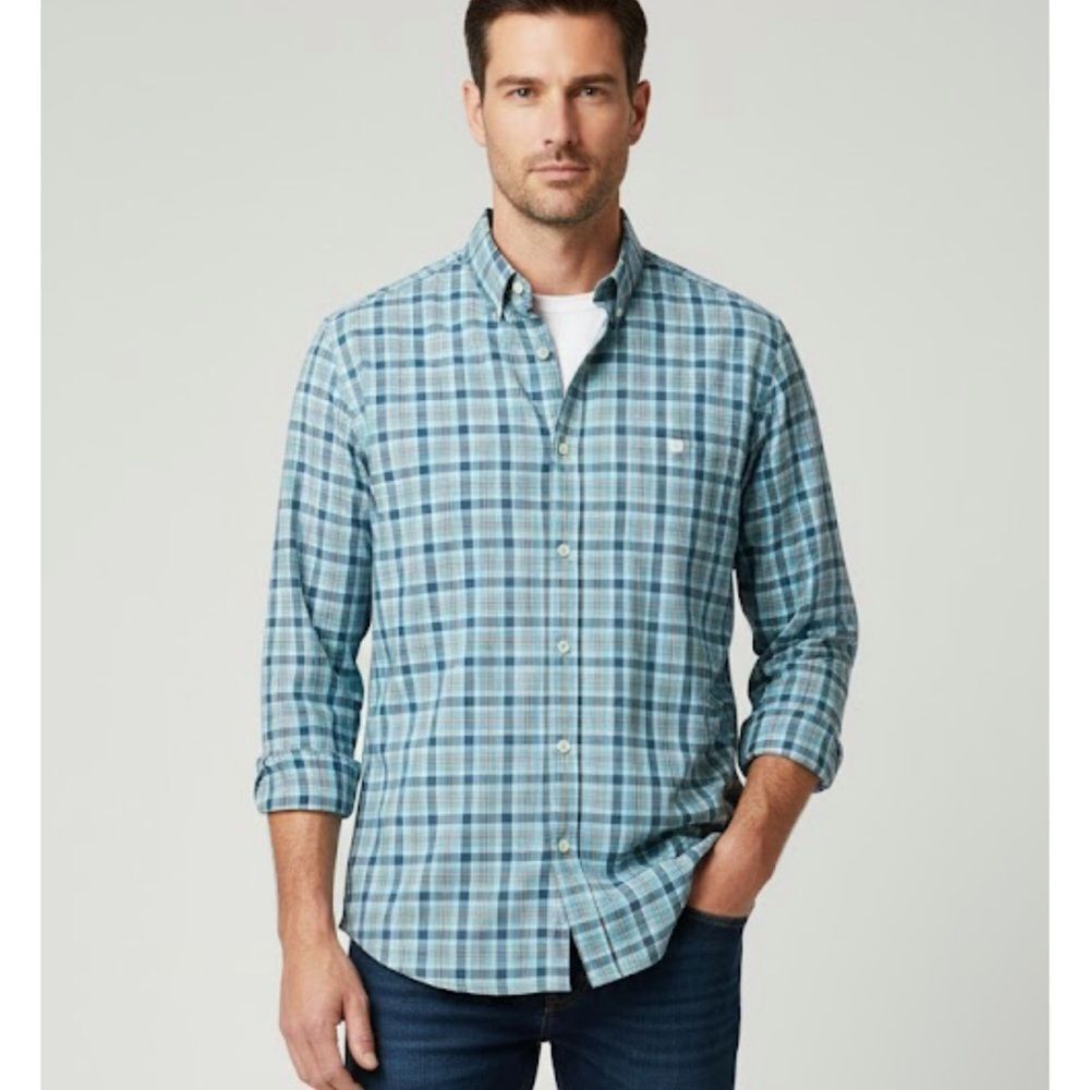 J. Crew Men's Slim Fit Plaid Button-Down Shirt‎ Size S Multicolor